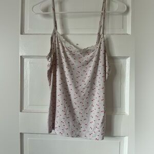 Vintage Cherry Print Lingerie Top